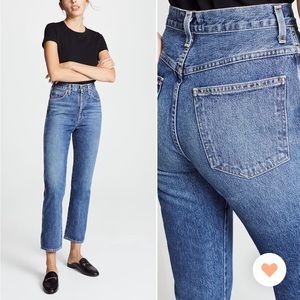 AGOLDE Pinch Waist High Rise Kick Jeans - size 27 in Placebo